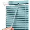 Generico Veneziana in Alluminio per Finestre, 40 60 70 90 100 110 140 160 170 190 200 215 cm Protezione dalla Luce e Visibilità Esterna, Kit di Fissaggio a Muro Incluso(Blue-8)