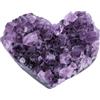 Beebeecraft Cristallo di Ametista Grezza A Forma di Cuore con Sacchetti di Velluto Pietra Preziosa di Quarzo A Forma di Cuore Viola Naturale Decorazione d'Amore Regalo per Meditazione Reiki Casa