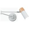 B·LED BARCELONA LED Applique da Parete in Alluminio e Legno - Design Nordico Moderno - Bracci Articolati Orientabili - Attacco E27 G45 (Lampadina non inclusa) - Bianco