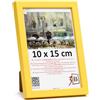 3-B - Cornice portafoto modello Lund in colore giallo - 10 x 15 cm - con vetro acrilico, cornice in legno, cornice per foto, cornice per ritratti