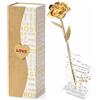Mikasol Gold Dipped Real 24K Gold Rose, Flower Immersa A Mano In 24K Regali Romantici Della Rosa Per Le Donne In Sua Moglie Fidanzata Compleanno Anniversario San Valentino Festa Della Mamma Natale