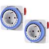 Adiwo Timer Meccanico Analogico, Set da 2, 15 Min Intervallo, 24 Ore, 3680 W, IP20