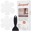 Secopad - Adesivi di sicurezza per vasca da bagno e doccia, antiscivolo, con raschietto di alta qualità (Bianco)