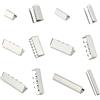 PH PandaHall 42 pz Chiusure A Crimpare 6 Misure estremità A Crimpare del Nastro Crimpature del Nastro in Pelle di Platino Fibbia per Cintura in Ottone Punta per Vestiti Fai da Te,10/15/20/25/30/35mm