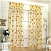 niCWhite 2 tende trasparenti gialle con girasole, decorazione per cucina, 99 x 199,9 cm, per finestre, in voile, per camera da letto, camera da letto e soggiorno