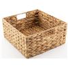 khevga Cesto portaoggetti sostenibile in giacinto d'acqua naturale, intrecciato a mano, compatibile con scaffali Kallax (mezzo scomparto), 30 x 34 x 15 cm