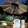 DINOWIN luci per ombrellone da giardino a Batteria 104 LED Impermeabile Catena Luminosa per Parasole 8 Modalità luce ombrellone esterno con Telecomando per Giardino, Campeggio (Bianco)