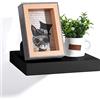 EUGAD Mensola da Muro, Mensole a Scomparsa da Parete, MDF, 25x22,9x3,8cm, Nero, Scaffale Portaoggetti in Legno Decorazione per Soggiorno Sala Salotto Ingresso 0081QJ