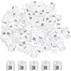 QUARKZMAN Segnataglie per Appendini Colorati Abiti Marcatore Appendini Etichette Abbigliamento (Numero 38, Bianco)per Codifica a Colori Abbigliamento, 100pz
