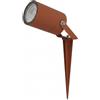 Area illumina Portafaretti da Giardino con Picchetto, GU10 220V, IP65, Alluminio, Bianco/Nero/Corten/Marrone, Ø60x100mm (Corten)