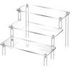 Ikruidy Espositore Acrilico 3 livelli Trasparente Alzata di Display 30*8cm Espositori Plexiglass Acrilico Spesso 4 mm con Cacciavite e Viti per Artigianato Cupcake Buffet Modello di Dessert