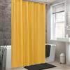 AEKDCL Tenda da doccia antimuffa, colore giallo, per vasca da bagno, doccia, in tessuto, impermeabile, lavabile, di alta qualità, con gancio per tenda da doccia, 145 x 190 cm