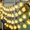 Micacorn Catena Luminosa Solare, Solare Cristallo Globo Luce 12 Metro 8 Modalità 100 LEDs Solare Impermeabile Luci Stringa per Esterno Case Giardini Decorazioni Natalizie Feste