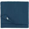 LINEN & COTTON Tovaglia da Tavola Hygge, 100% Lino - Blu Scuro, 80x80 cm | Tovaglia / Copritavolo In Tessuto Quadrata Lavabile, Per Casa e Cucina, Ideale per l'Estate, Matrimoni, Battesimi, Compleanno