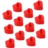 DECOMELODY 48 Pezzi LED Candele Luminose Forma di Cuore Rosse Lampade Elettroniche Decorative per Feste Matrimoni e Decorazioni d Atmosfera Senza Fiamma e Facili da Usare