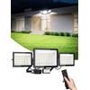 Litglobe 200W Faretto LED da Esterno con Sensore di Movimento,20000LM Faretti con Telecomando,6500K Bianco freddo Faro Esterno,IP66 Impermeabile Luce LED per Patio Cortile Garage