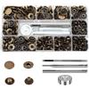 BetterJonny 80Set Bottoni Automatici a Pressione, BetterJonny Bottoni a Pressione Metallo Φ15mm Bottoni Automatici in Metallo con 4 Strumenti di Regolazione per Jeans Pelle Cuoio e Tende, Ottone