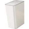 JISADER Pattumiera con Coperchio Rettangolare Pattumiera Cucina Cestino Sottile e Stretto Pattumiera per Polvere Stanza di Casa Camera da Letto Lavanderia, Bianco 12 lt
