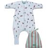 molis & co molis&co - Sacco Nanna con piedini, maniche staccabili e calzini - Sacco nanna invernale per Bambini - Sacchi Nanna 2.5 tog con piedini - 100% Cotone (Oeko-TEX 100) (Winter Animals, 4 anni)