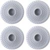 VEGCOO 4 Pezzi Filtro Doccia Capelli in Silicone, Raccogli Capelli per Doccia, Lavandino e Cucina Universale, Protezione Scarico Rotondo per Vasca da Bagno