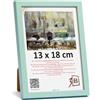 3-B - Cornice portafoto modello Lund in colore menta - 13 x 18 cm - con vetro acrilico
