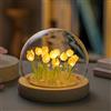 DINOWIN Tulipano Luci Notturne DIY Tulip Fiore Lampada Kit per Ragazze LED Lampada da Comodino Arti e Mestieri Camera da Letto Ornamenti per Bambini Compleanno Natale (20 Tulipani, Giallo)