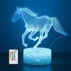 Hoofun Regali di cavallo per ragazze, 16 colori Cavallo 3D Illusion Lampa, Luce notturna con telecomando e controllo tattile, Decorazione cavalli per la stanza dei bambini, Regali di compleanno per ragazze