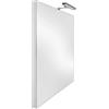 eacommerce Specchio Bagno LED con Lampada Integrata, Doppio Telaio in PVC e Alluminio, Installazione Verticale e Orizzontale, Luce Naturale a Risparmio Energetico, Design Moderno (60x80 cm)