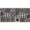 IlGruppone Tappeto Cucina in Ciniglia Passatoia Multiuso Ingresso Corridoio Antiscivolo Prodotto Italiano Disegni Piazzati Cotone Varie Misure Lavabile in Lavatrice - Cementine Nera - 57x85 cm