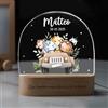 Generico Lampada Personalizzata con Nome per Bambina - Luce Notturna Bambini Personalizzata, Regalo Neonata Femmina Nascita Bimba, Idee Regali Battesimo, Luce LED da Tavolo per camera da Letto,Stile 4