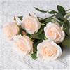 Wambere 10 rose artificiali, fiori artificiali, fiori artificiali, rose finte con steli, matrimoni, feste, San Valentino, giorno della casa, Halloween, vaso da tavolo, giorno del Ringraziamento, decorazione