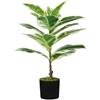 Avilia Pianta di Ficus Elastica Artificiale in Polietilene con 15 Foglie, 65 cm, Pianta Finta Decorativa da Interno, dal Design Realistico, Ideale per Arredamento Casa e Soggiorno