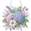 NEWENMO Fiori Colorati Diamond Painting Pendente,5D Fiori Belli Pittura Diamante con Catena,Diamond Painting Adulti Ciondolo,Cristallo Diamante Kit,per Finestre,Pareti,Porte e Giardini Decorazione