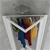 Granisud Stendibiancheria per box doccia in PVC 2 lati oppure 3 lati, Asta per la biancheria montabile sul box doccia
