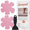 Secopad - Adesivi di sicurezza per vasca da bagno e doccia, antiscivolo, con raschietto di alta qualità (Rosa)