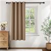 KGORGE Tende Cameretta Bambini e Soggiorno Tenda Oscurante da Interno con Anelli Tende Termiche Camera da Letto Curtain Salotto 1 Pezzo L 140 x A 180 CM, Moca