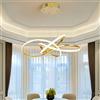 JMrider LED Luci Pendenti Tavolo Pranzo Dimmerabile Lampada A Sospensione Con Telecomando Modern Deco Ciondolo Chrome Finitura Acrilico Lampadario Acrilico Altezza Regolabile Plafoniera Camera Letto,D'oro