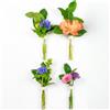 TWILG - Provette per fiori con pelle bianca e magnete da parete - Set di 4 pezzi - Vaso per fiori, vaso magnetico, provette con supporto, vaso da parete, vaso magnetico