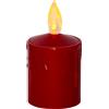 Star Trading Candela da esterno a LED con sensore di luce, rossa, tremolante