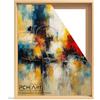 PCH[art] Cornice con giunti nascosti in finitura faggio per tele su telaio a cuneo|Dimensioni: 60x80 cm| Cornice senza vetro e senza retro