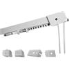 TENDEEVOLUTION Binario Tenda Soffitto Lineare in Alluminio Bianco Personalizzabile, Con Accessori per il Fissaggio, Movimento a Corda, Bastone Tende a Soffitto o Parete (320CM, AMMASSO A SX)