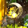 DAZZTIME La Lampada Solare per Esterni/Fata dei Fiori,Luci Solari da Giardino,Luci Decorative per Esterni con Sfera di Vetro a Led Luce,Luna Lampada Solare,per Balcone,Prato,Patio o Cortile