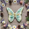 Mondocreazioni Farfalla in ceramica siciliana di caltagirone realizzata e decorata totalmente a mano (10, 15 CM)
