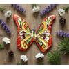 Mondocreazioni Farfalla in ceramica siciliana di caltagirone realizzata e decorata totalmente a mano (10 CM, 06)