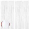 Aisszhao 2 Tende Metalliche Feste Macron Bianco,1 x 2m Frange Scintillanti Foil Tenda Sfondo per Sfondo Fotografico,Matrimoni,Decorazioni Compleanno,Baby Shower,Decorazioni per Feste