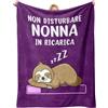 Apjielop Festa dei Nonni, Regalo Nonna, Idee Regalo Nonna Paterna Compleanno | Regalo Nonna, Neo Nonna per la Festa della Mamma, la Festa dei Nonni, Compleanno e Natale- Viola Coperta 60 * 50in