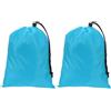 PATIKIL Borsa Per Il Bucato In Poliestere, 2 Pezzi 25x20 cm Borsa Da Viaggio Resistente Con Chiusura A Cordino Per Il Deposito Di Vestiti Sporchi Per Dormitorio Universitario, Blu Cielo