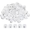 QUARKZMAN Segnataglie per Appendini Colorati Abiti Marcatore Appendini Etichette Abbigliamento (Numero 1-100, Bianco) per Codifica a Colori Abbigliamento, Set di 100