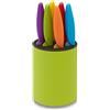 Ausonia Ceppo set coltelli da cucina colorati con 6 coltelli Coltelli da tavola colorati con Ceppo Verde coltelli multiuso per pizza carne