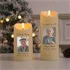 PGORSDOR Candela commemorativa personalizzata con foto, candela LED commemorativa con foto personalizzata,Candele senza fiamma personalizzate (su un lato, 7,5 x 12,5 cm)